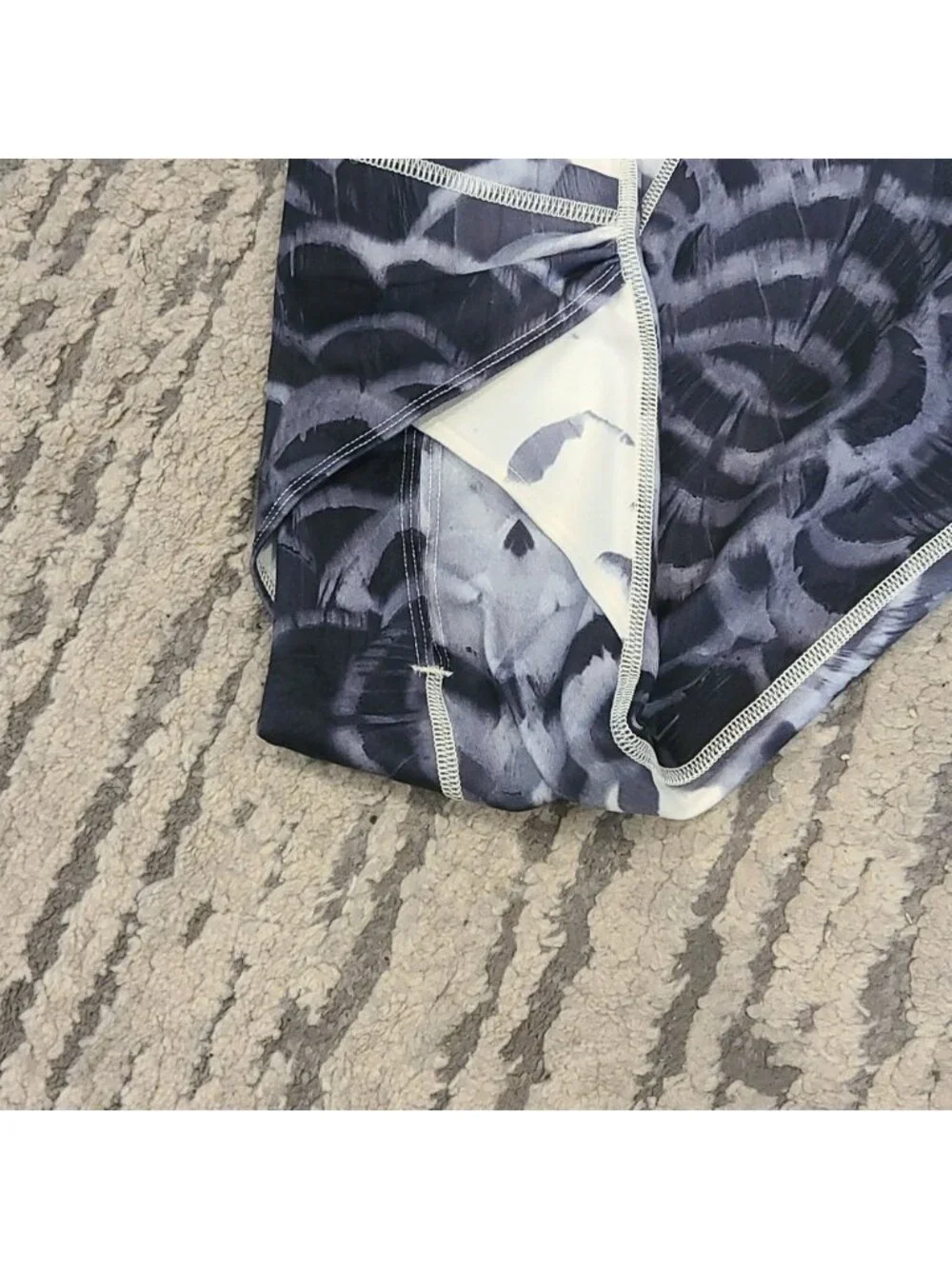 Lululemon Wunder Under Pant*SE Dance Pretty Plume Angel Wing Black